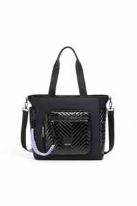 Smart Bags  Siyah/Lila Kadın Omuz Çantası SMB3246