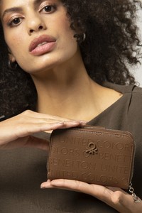 Benetton Gofraj Kahve Kadın Portföy & Clutch Çanta BNT843