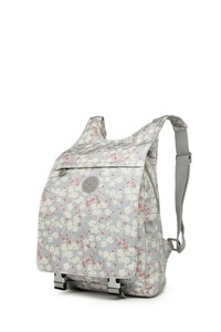  Smart Bags Krinkıl Gri Çiçekli Kadın Sırt Çantası SMB3114