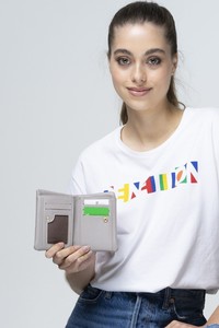  Benetton Soft Line Gri Kadın Cüzdan BNT654